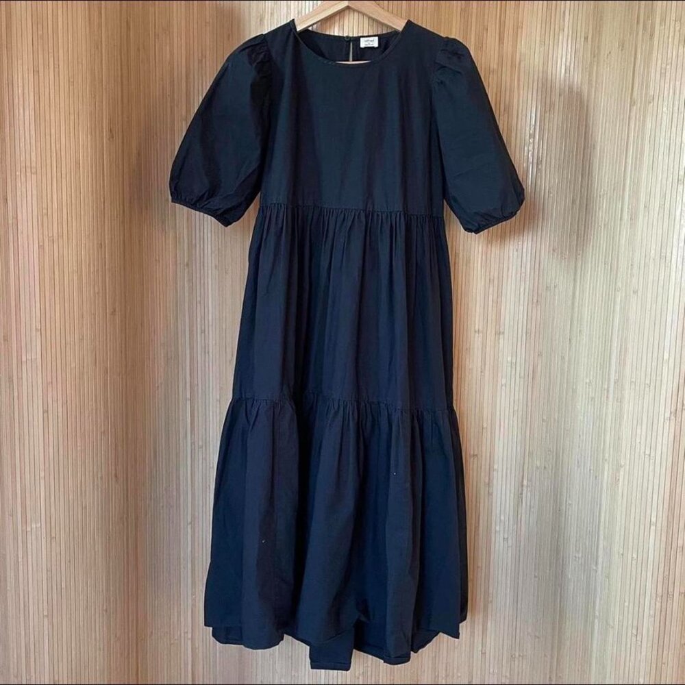Aritzia Wilfred Rengo puff sleeve tiered dress
